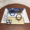Applicable iPhone Magnetic metal bracket Mobile phone case Apple 16 matte skin feel anti-drop protective cover
