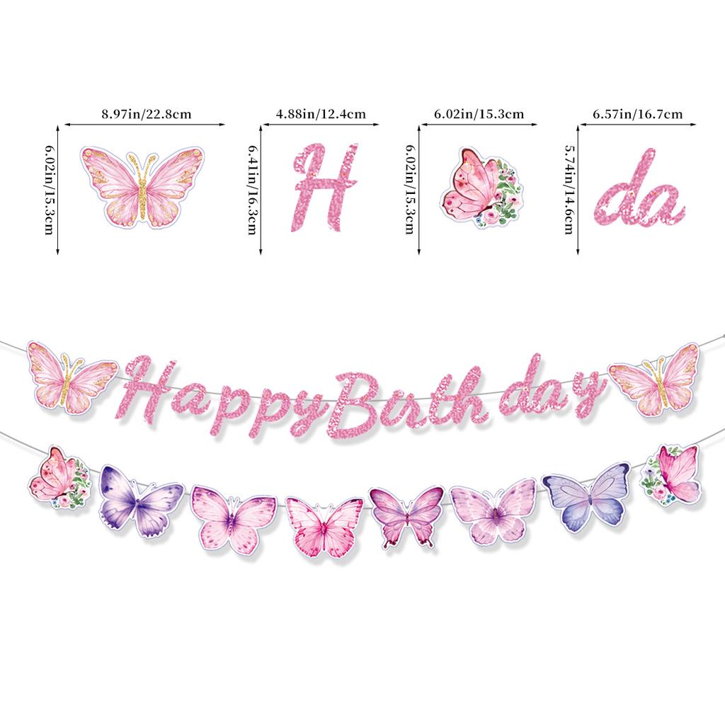 Children'S Birthday Party Decoration Flag Pulling Boys And Girls Birthday Arrangement Banner Flag Pulling