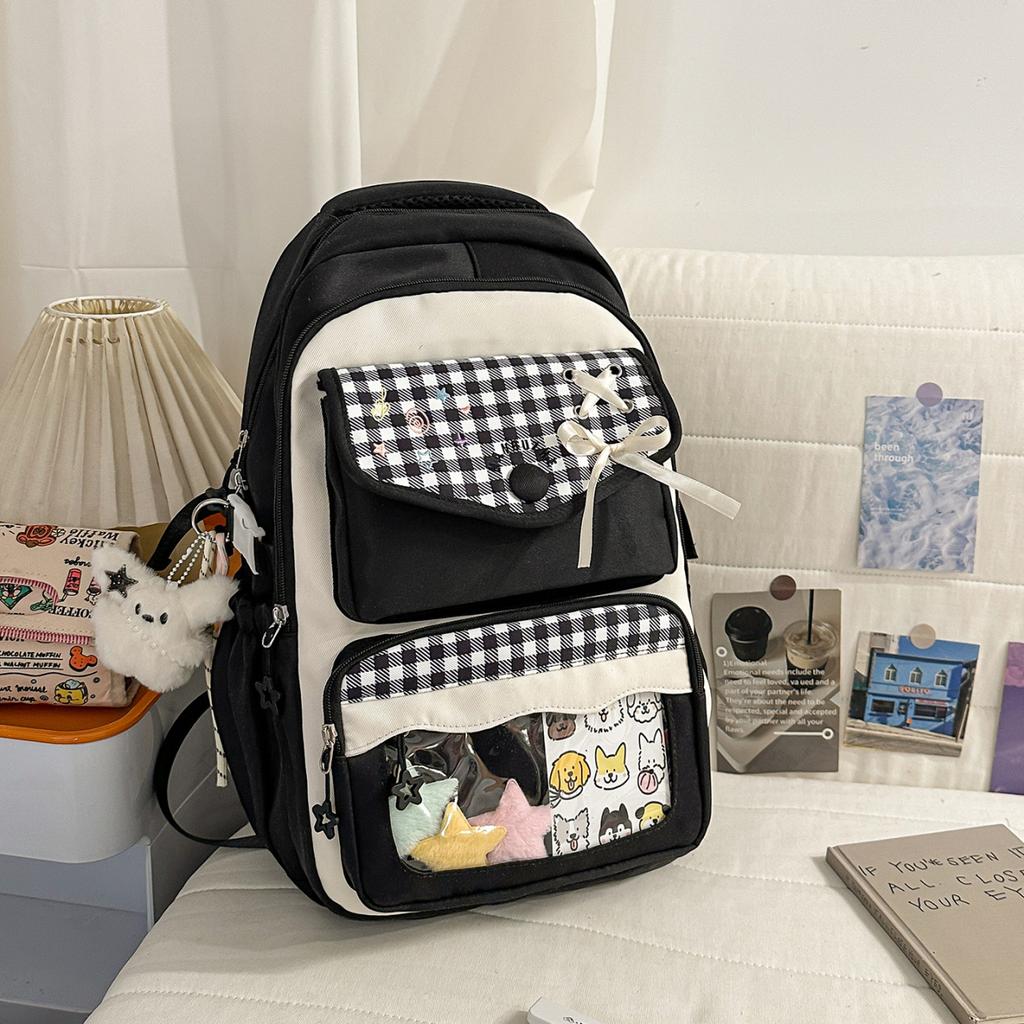 Schoolbag Japanese Cute Fresh Sweet Schoolbag Junior High School Students Large Capacity Backpack High Value Ins Niche Backpack