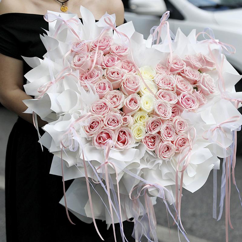 1Set Packaging Tool Fashion PVC DIY Packaging Material Mother's Day Bouquet Stand Butterfly-shaped Flower Arrangement