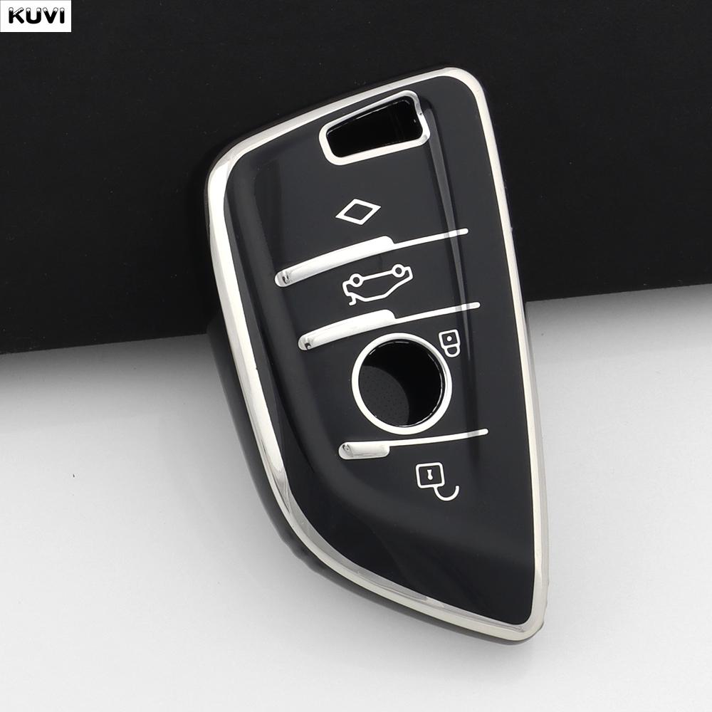 

Pink TPU Car Key Case Cover Shell Fob Keychain For BMW X1 X3 X5 X6 X7 1 3 5 6 7 Series G20 G30 G11 F15 F16 G01 G02 F48 Keyless