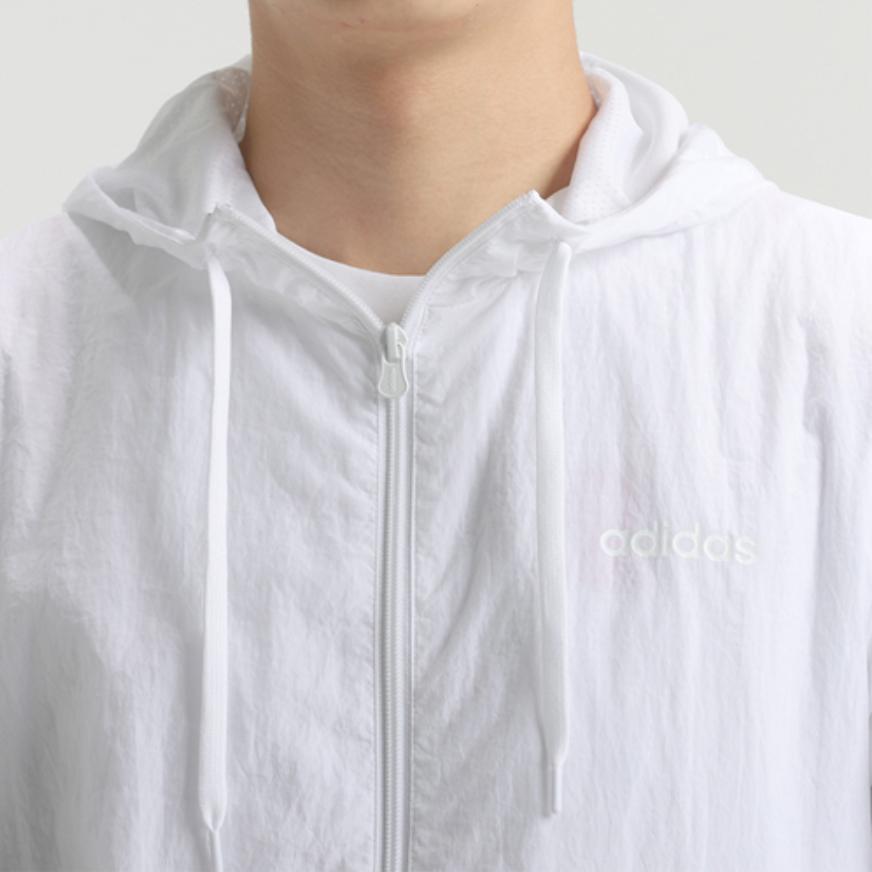 adidas Neo Essential 3-Stripes Windbreaker Jacket Men Jacket White FP7451