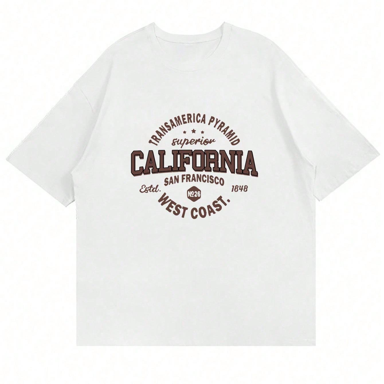 

Printed Summer New Fashion Versatile Pure Cotton Daily Casual Men s Short Sleeves 5XL белый