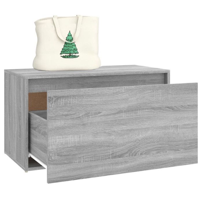 816048 vidaXL Banc d'entrée 80x40x45 cm Sonoma gris Bois d'ingénierie