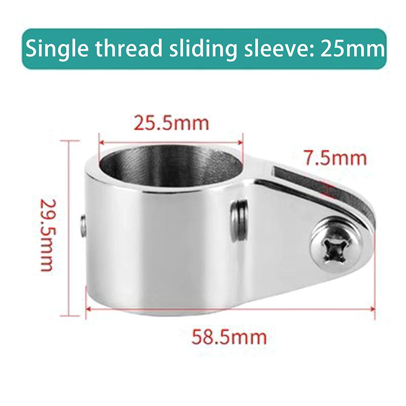 1Pc Boat Bimini Top Fitting Deck Hinge Slide Cap 19-32Mm Pipe Eye End Cap External Eye End Canopy Tube Boat Accessories