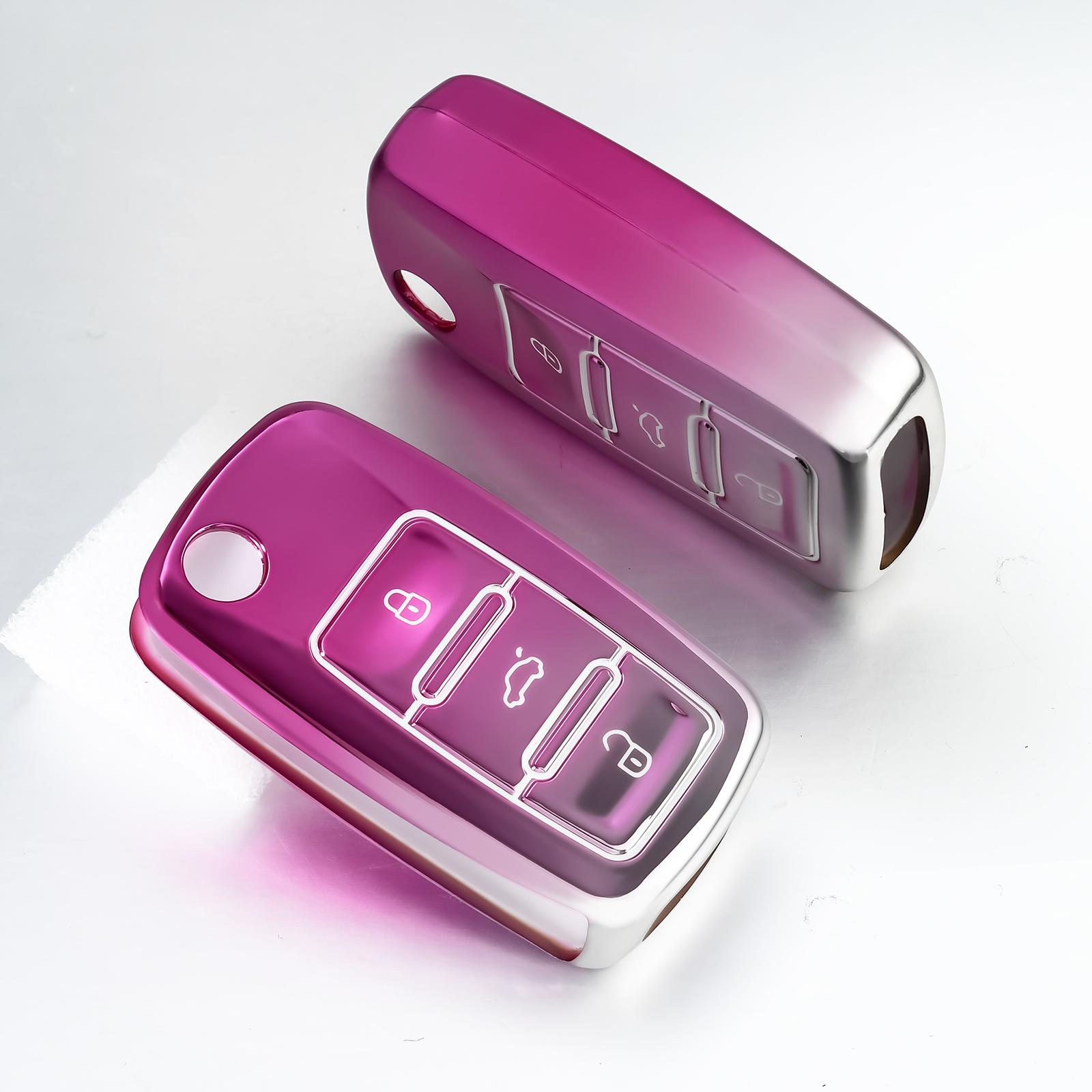 

Car Key Case Cover Keychain For Volkswagen VW Polo Golf Passat Tiguan Beetle Caddy T5 Up Eos Skoda Octavia Seat Leon Altea