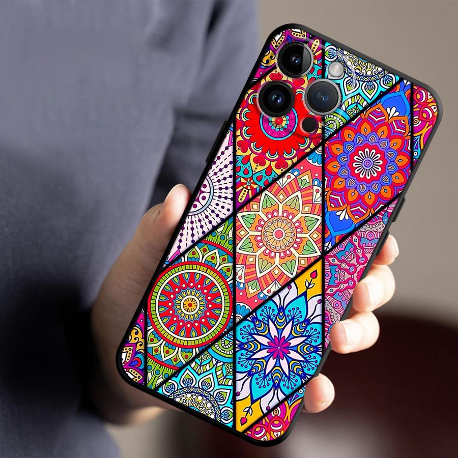 Bohemian Pattern Phone Case for Apple iPhone 17 Pro Max 12 13 Air 11 14 17e 16 15 Pro 7 8 XR XS MAX Funda Phone Cover