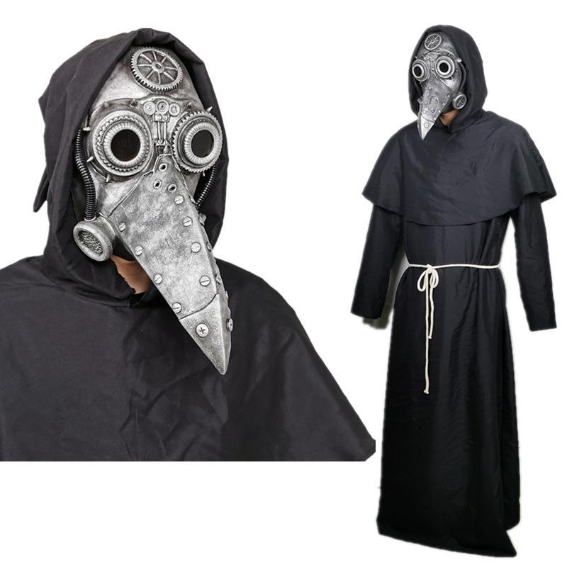 Pestdoktor Leder Schnabelmaske - Europäischer Halloween Punk Stil