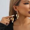 Elegant 2023 Geometric Metal Earrings Minimalist Gold Alloy Statement Pieces