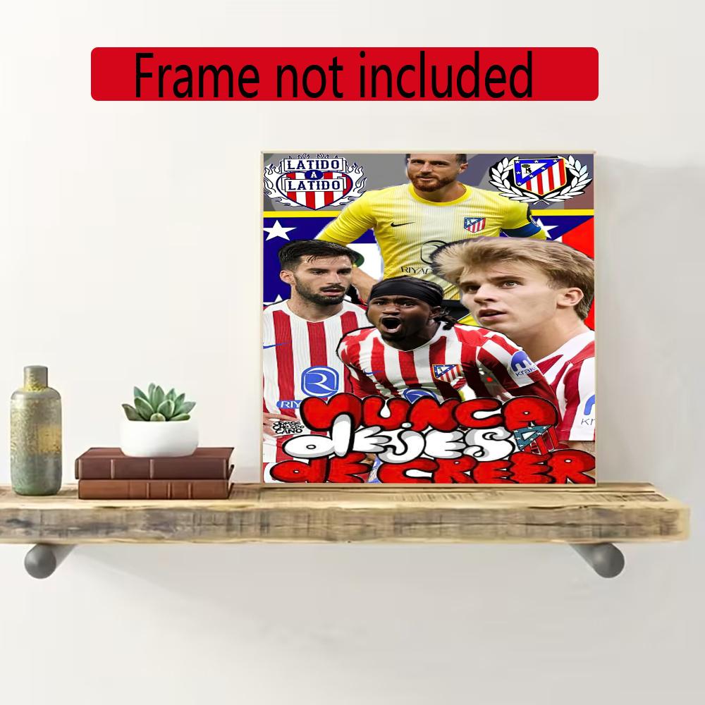 Atletico Madrid Diamond Painting Round Diamond Mosaic Rhinestones Diamond Embroidery Craft Kit Wall Decor Without Frame