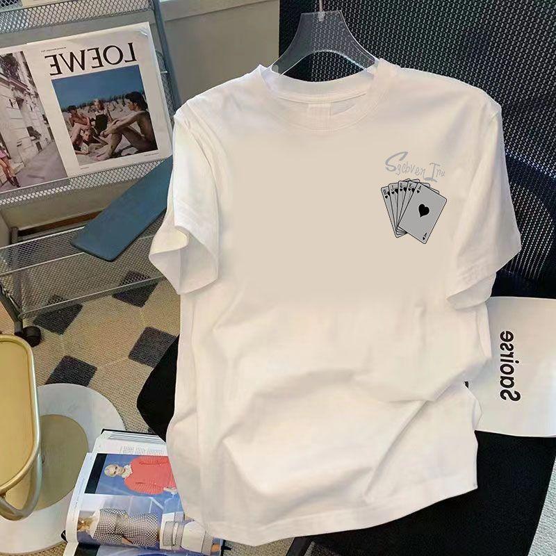 Summer Personalized Printed Short Sleeved T-shirt Loose Slimming Half Sleeved T-shirt Top Summer Top Half-sleeve