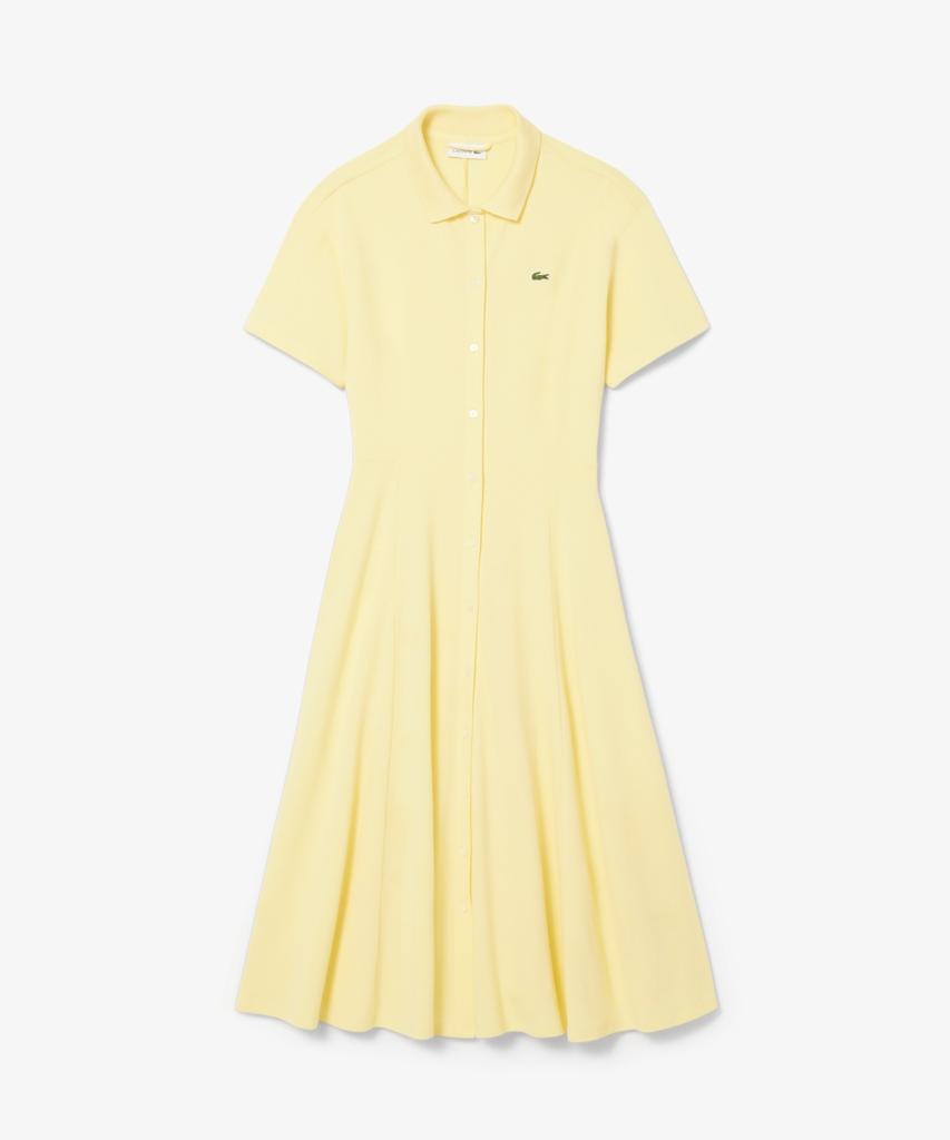 LACOSTE Women'S Fit-And-Flare Belted Polo Dress Ef9621-56G 107