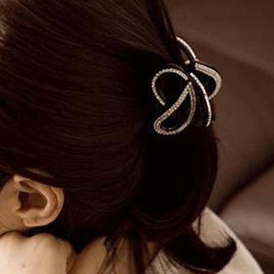 Lady Fashion Rhinestone Butterfly Hairpin Claw Shape Hair Clip Clamp Accessory