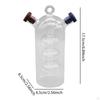 2 in 1 Cruet Bottle Separated Compartments Cylindrical Handcrafted Glass for Salad Dressing