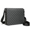 Trendy brand fashion men's envelope shoulder bag flip horizontal leather plaid oblique span bag file bag oblique span bag