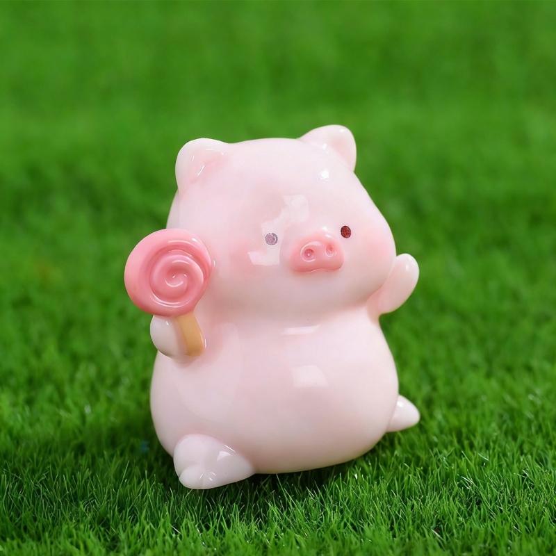 Pigs Figurines Mini Pigs Decors Waterproof Toy Playsets Miniature Doll Garden Figurines Cake Toppers Parties Favor