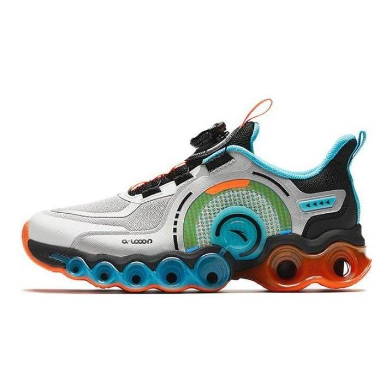 Anta Kids teen low-top breathable running shoes silver-white-black 312345580-3 38