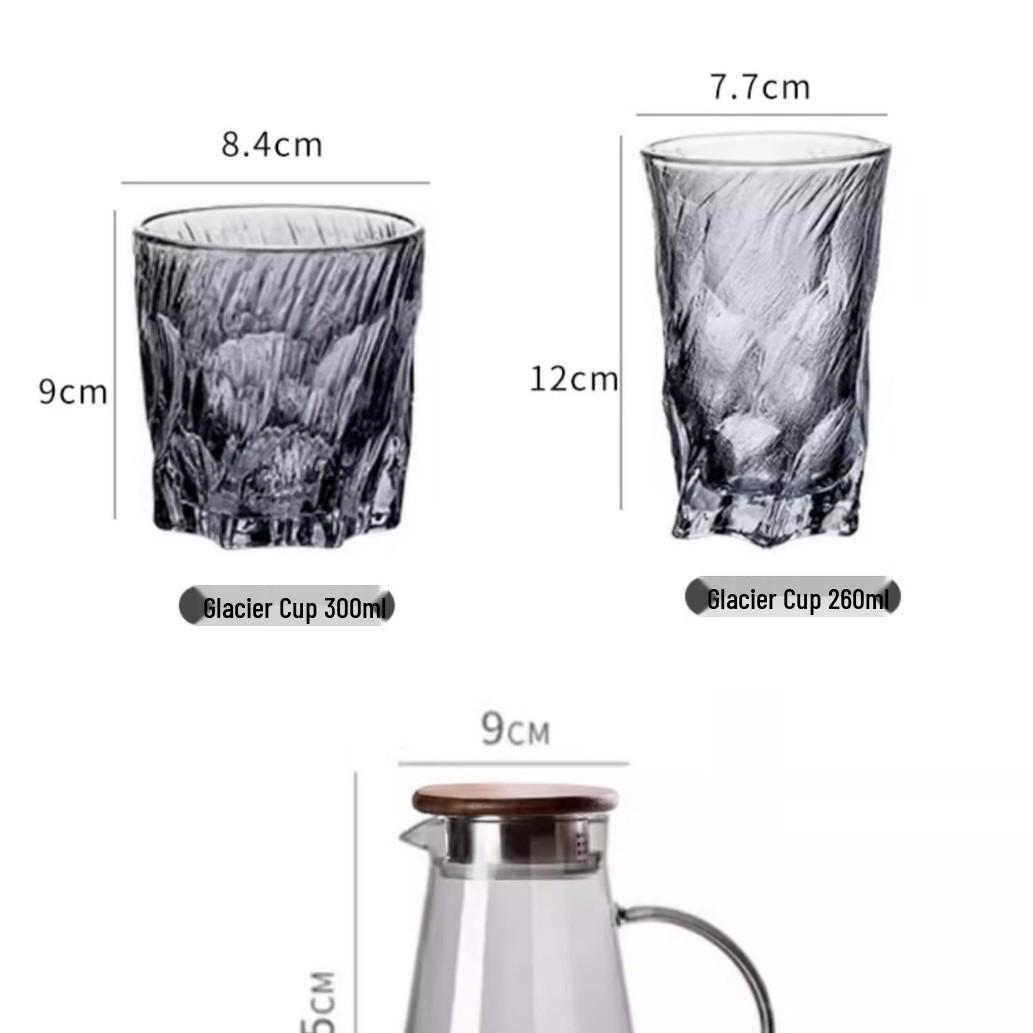 Элегантный набор стаканов Glacier Glass для чая и воды, бытовая посуда для гостиной 201-300ml