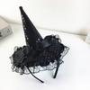 Witch Hat Headband for Adult Cosplay Party Costume Novelty Wizard Cap Hairband Holiday Masked Ball Headgear Accessories