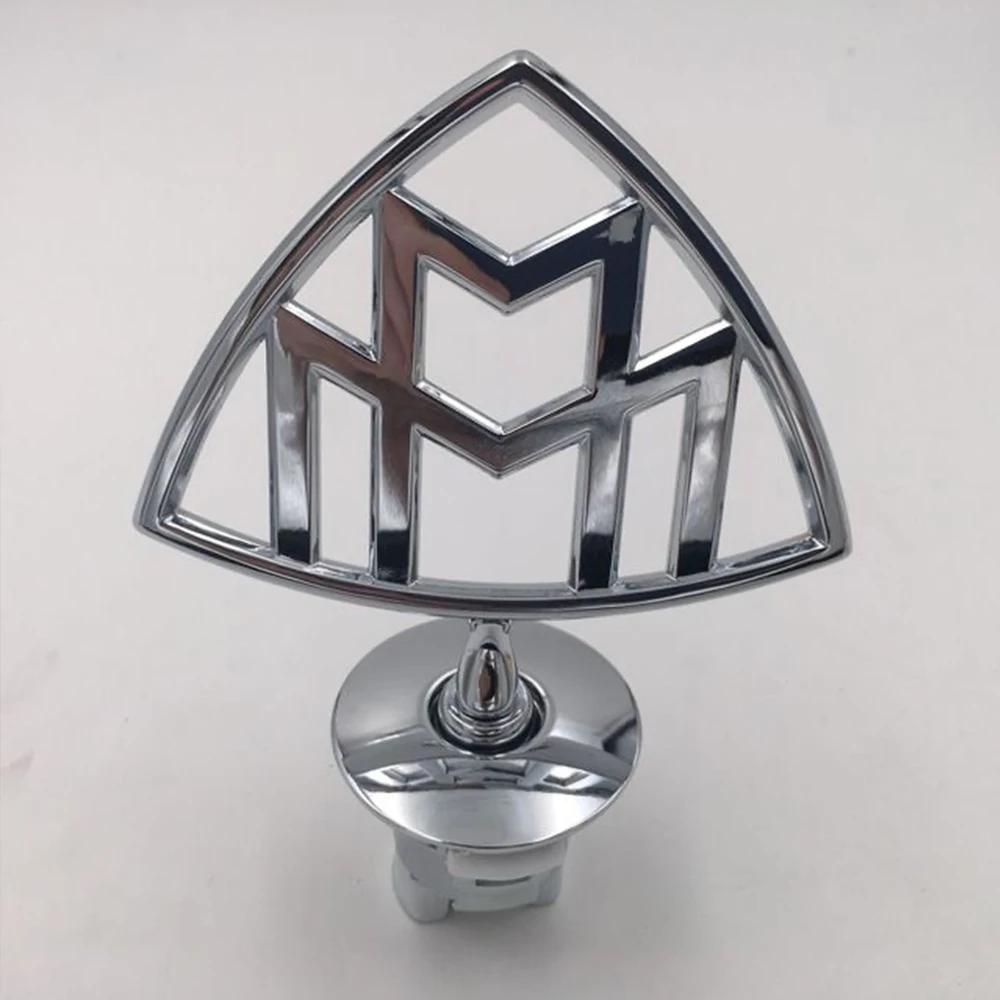 IONQP1 Maybach Logo Front Standing Metal Mark Emblem Auto Hood Rear Badge for Mercedes-Benz Maybach C E S Class S400 S500 S600
