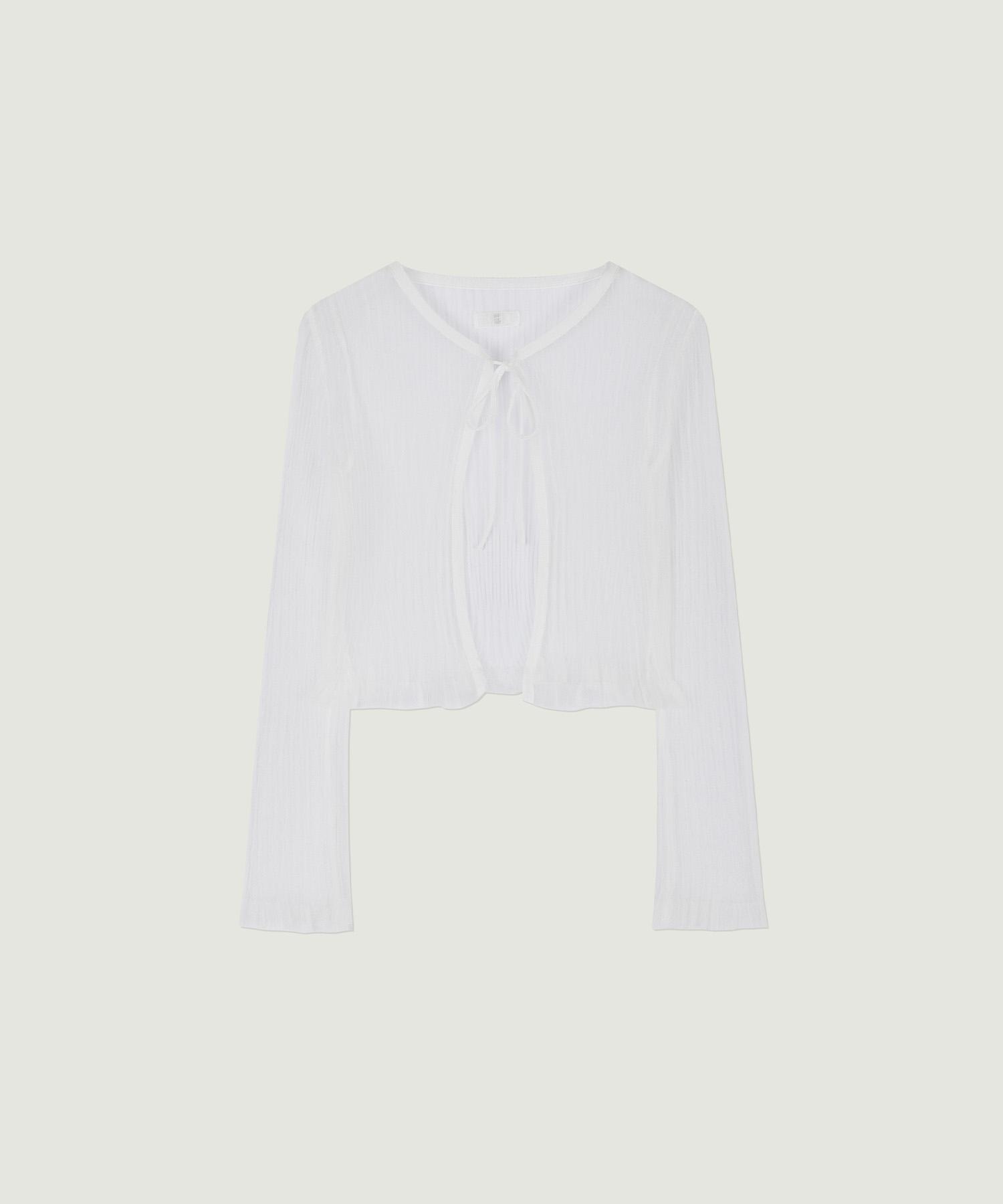 Grove Dion Sheer Cardigan (White) White/F