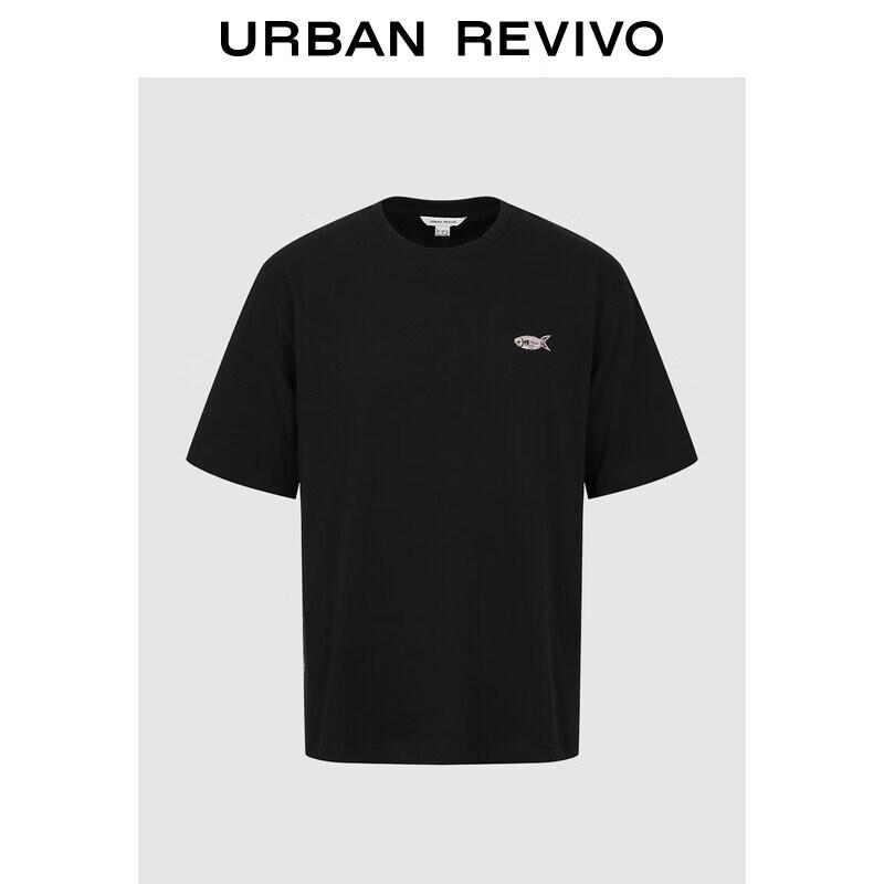 UR2026 Men s Trendy Fun Print Embroidered Cotton T-Shirt M