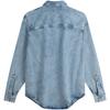 Calvin Klein Classic Retro Minimalist Pocket Light Blue Cotton Denim Shirt Women Shirts J224049