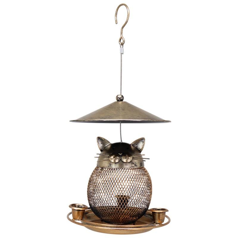 Outdoor Hanging Bird Feeder Garden Tree Mount Squirrel-Resistant Metal Hummingbird With Cups Lid
