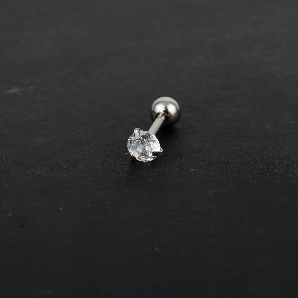 

9 Colors Fashion CZ 3 Prong Tragus Cartilage Stainless Steel Ear Stud Crystal Zircon Earrings Piercing Jewelry 4mm