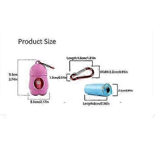Portable Outdoor Dog Poop Bag Dispenser with Extra Thick Bags
