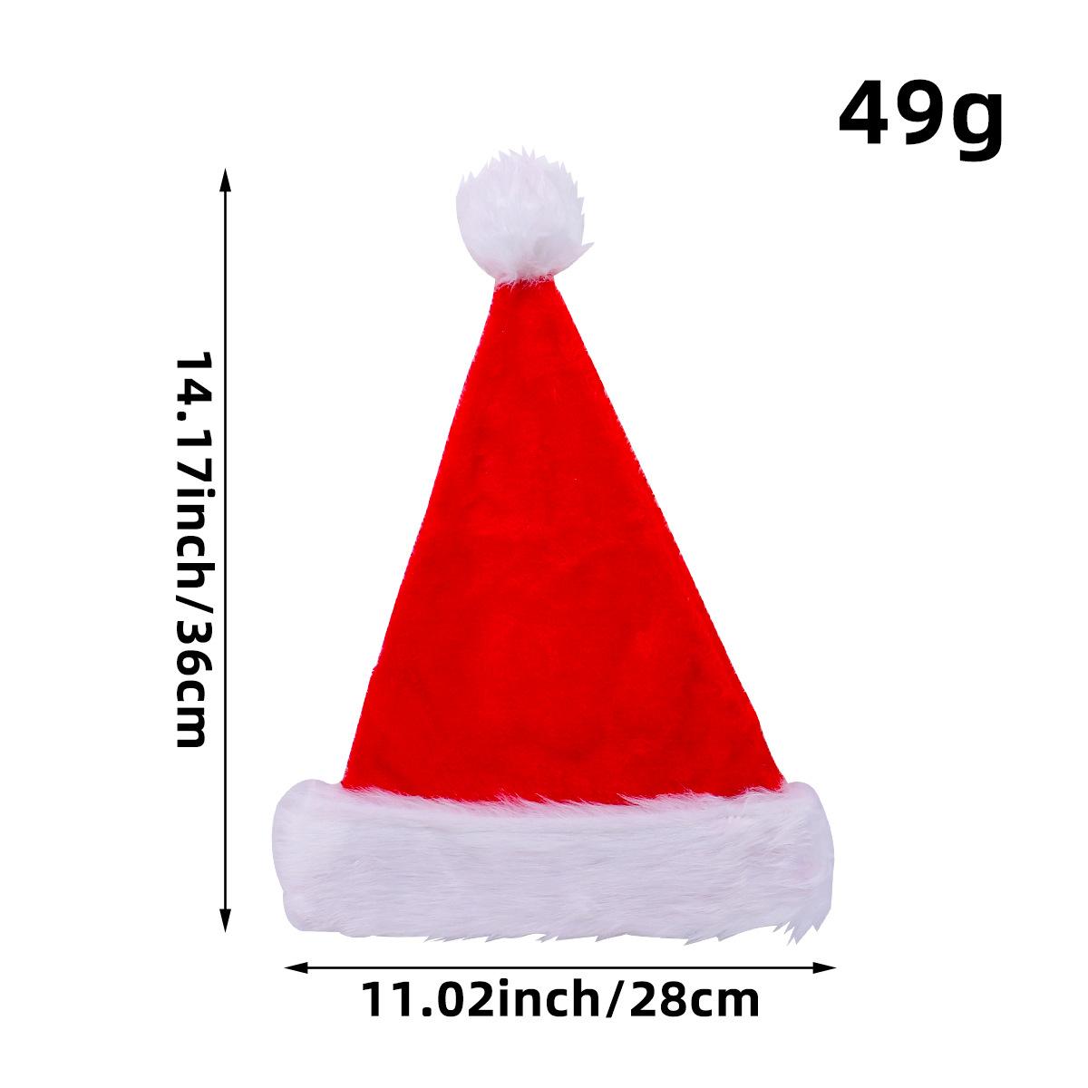 

Plush Christmas Hat Christmas Plush Christmas Hat Large Thickened Big Ball Christmas Hat, Santa Hat