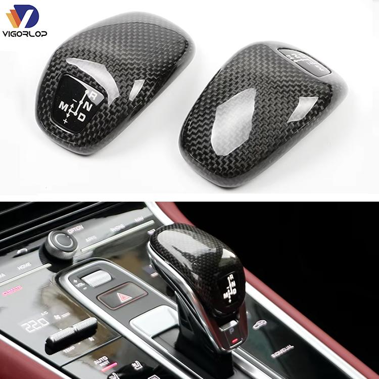 Capac de înaltă calitate din fibră de carbon pentru maneta de viteze Capac pentru butonul schimbătorului de viteze auto pentru porsche Panamera 971.1 971.2 2017-2023