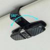 1PC 180 Degree Glasses Holder for Car Sun Visor, Sunglasses Eyeglasses Mount with Ticket Card Clip Car Sun Visor Car Interior
