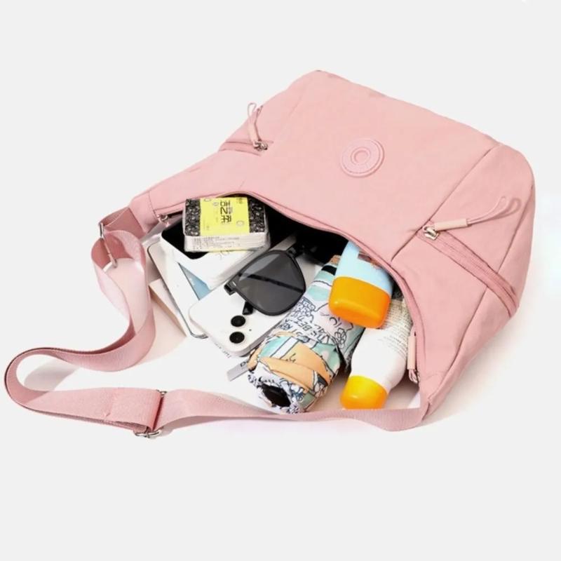 Casual Style Nylon Women'S Shoulder Bag Lightweight Soft Single Shoulder Backpack Large Capacity Tote Bag Casual Outing Shopping