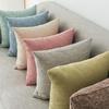 Nordic Cotton Linen Lumbar Pillow: Solid Color Throw for Sofa, Car, or Office