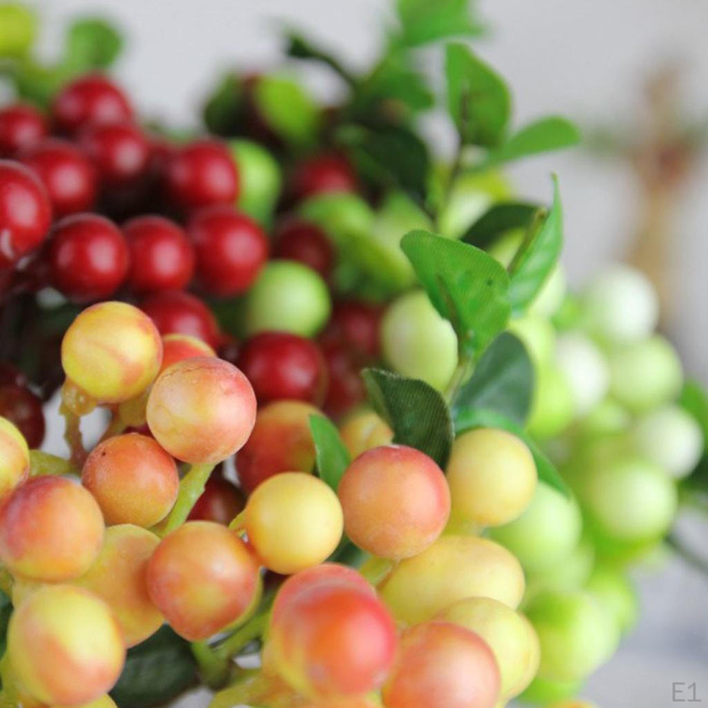 Künstliche Fake Blumen Blatt Frucht Beere Hochzeit Blumendeko Strauß Kaffeetisch Mittelstücke
