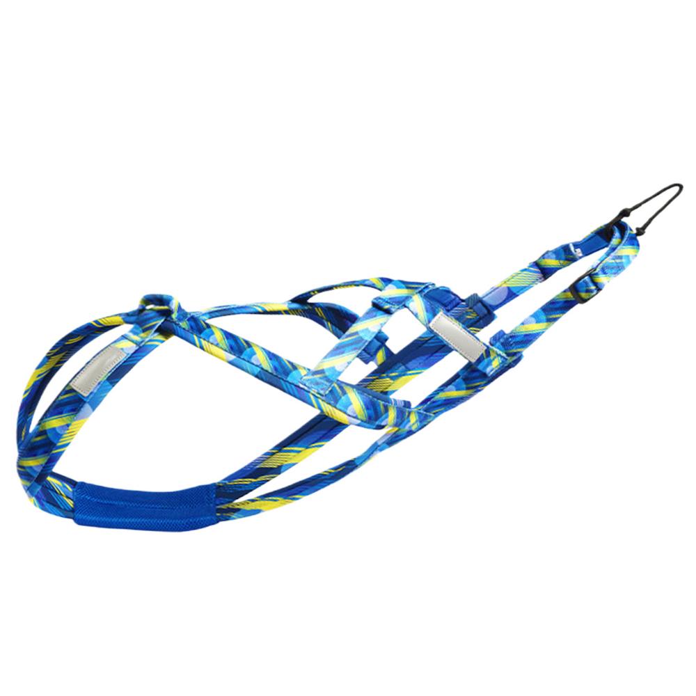 

Шлейка для собак, шлейка для щенков, регулируемая светоотражающая шлейка для собак, уличная собачья веревка, гибкая веревка для дрессировки собак для M синий