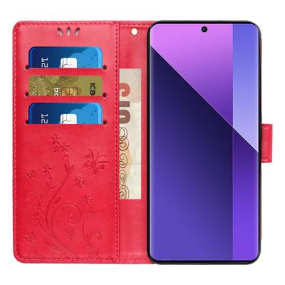 For Xiaomi Redmi 13C 4G/5G/13R 5G/Poco M6 5G/Poco C65 4G Leather Case Butterfly Phone Wallet Cover