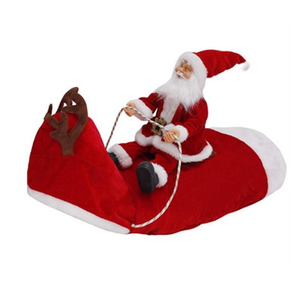

Pet Dog Christmas Costume Santa Claus Riding Costume Pet Clothes Riding Deer Costume Pet Christmas Products S-bust-36-48cm