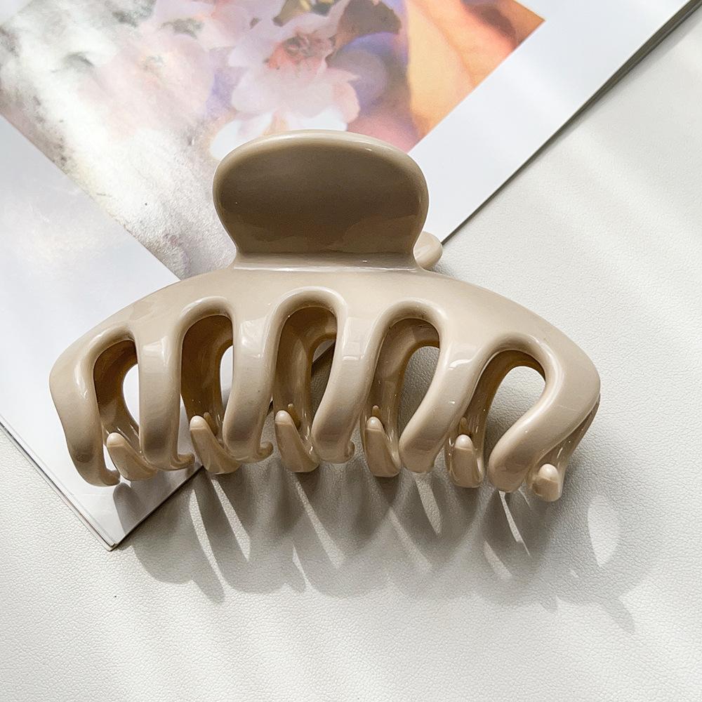 New Trendy ABS Colored Pumpkin Hair Claw High End Shark Clip Ins Fashion Hair Clip For Thick Hair Styling Hair Accessories