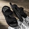 Sandali da uomo con cinturino regolabile, suola spessa, antiscivolo, per esterni, casual, traspiranti, scarpe estive