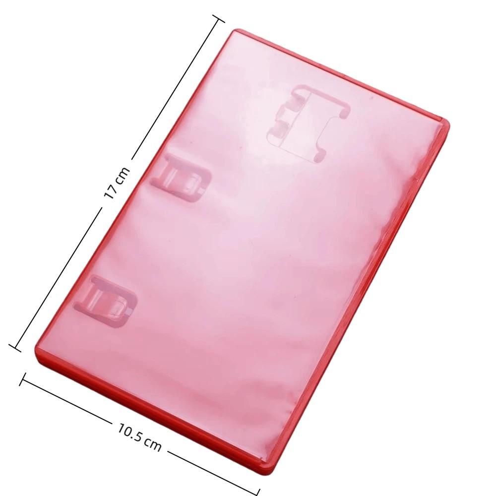 Transparent Game Card Box Red with Book Holder Storage Case Box Plastic Cartridge Holder Shell for Switch 2 For Inserted Cover