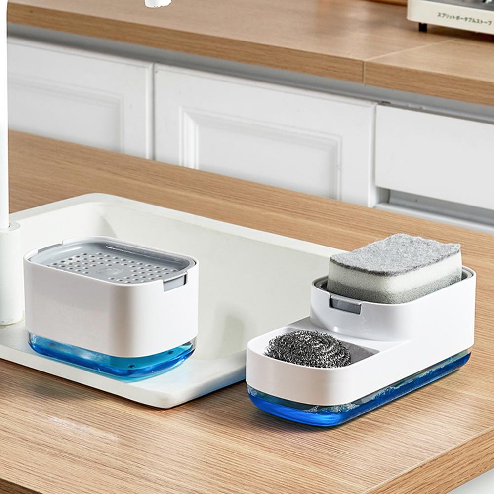 

Эксклюзивный кухонный пресс-дозатор для мыла: Ручной дозатор жидкого мыла и средства для мытья посуды с подставкой для губки 1861 Black Without Sponge