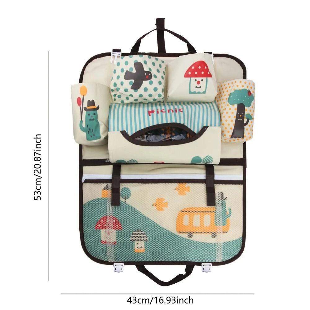 Large Capacity Car Seat Back Storage Bag Multi-functional Tablet Holder Protector Toddler
