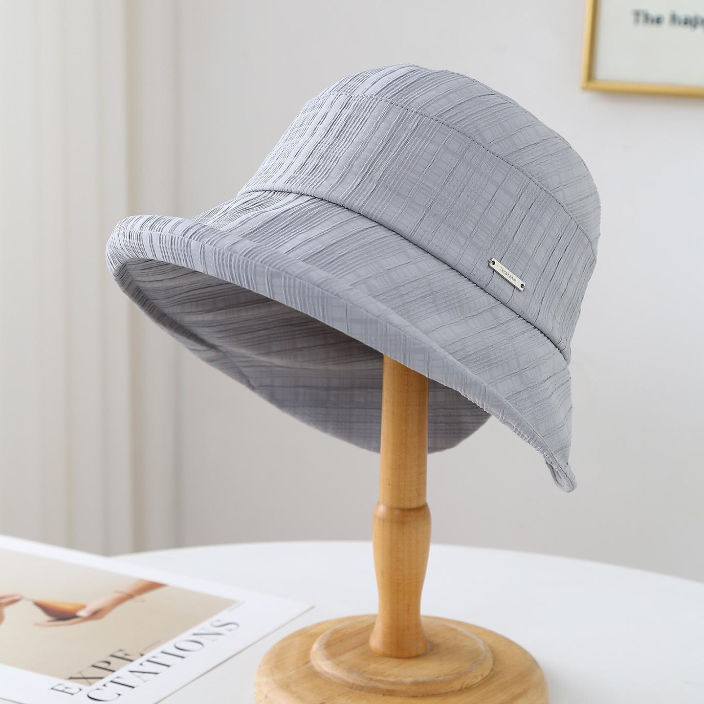 

Women S Rolled-Brim Bucket Hat, Versatile Wide-Brim Hat Spring & Summer New Arrival SUNHAT 56-58cm светло-синий