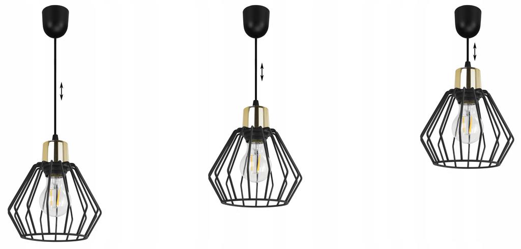 Hängelampe, Deckenleuchter, Drahtschirm, LED