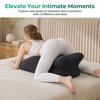 Sex Pillow for Couples – 27° Intimate Wedge Pillow, Memory Foam, for Intimate Positions & Sex Positions, Washable, Couple Pillow, Black