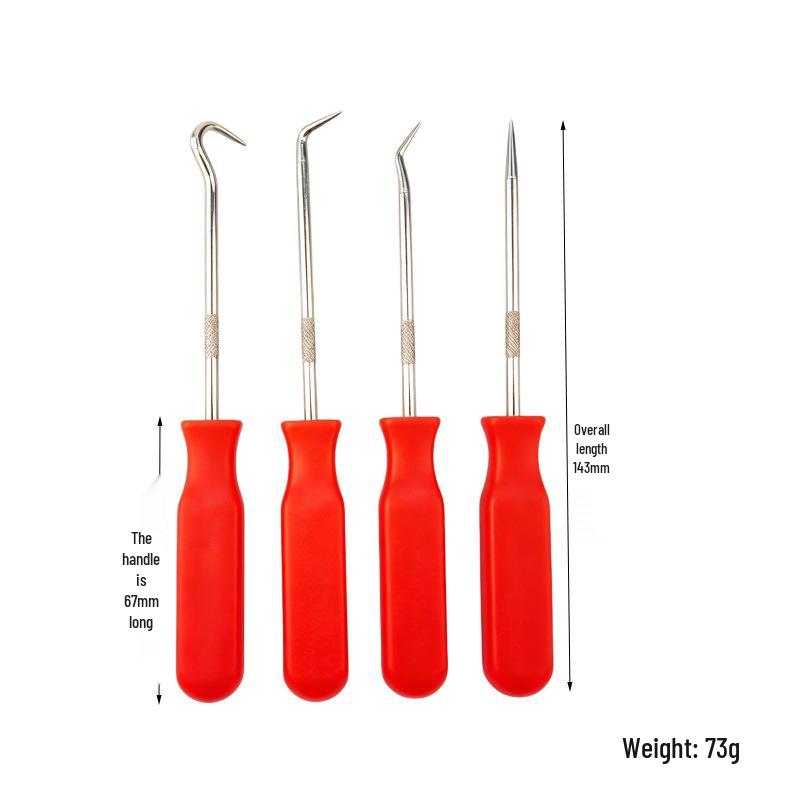 Sofort verfügbar 4-teiliges Mini-Wellendichtring-Haken & Dichtungsentferner-Werkzeugset