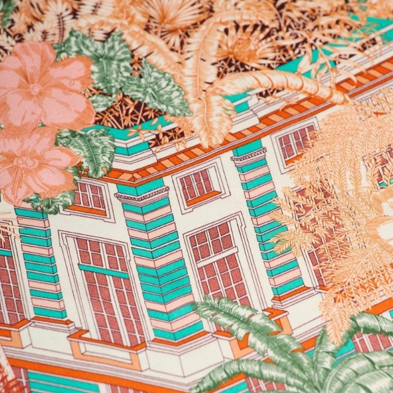 BCBG Garden Print Silk Scarf B6s0a402