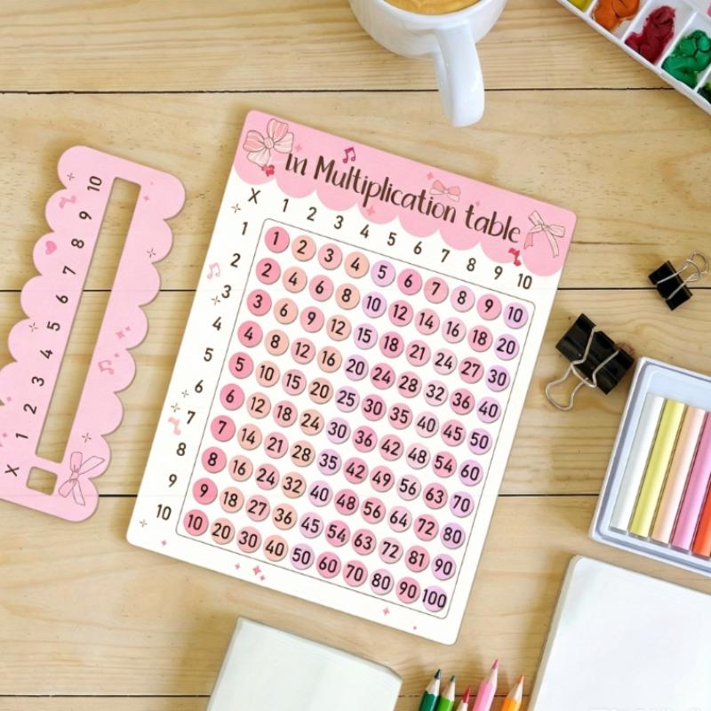 Colorful Multiplication Wooden Board Set For Math Classes Math Teaching Tool Kid Learn Educational Toys 1pc